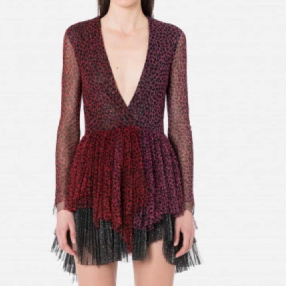 Philosophy di Lorenzo Serafini ocelot tulle minidr